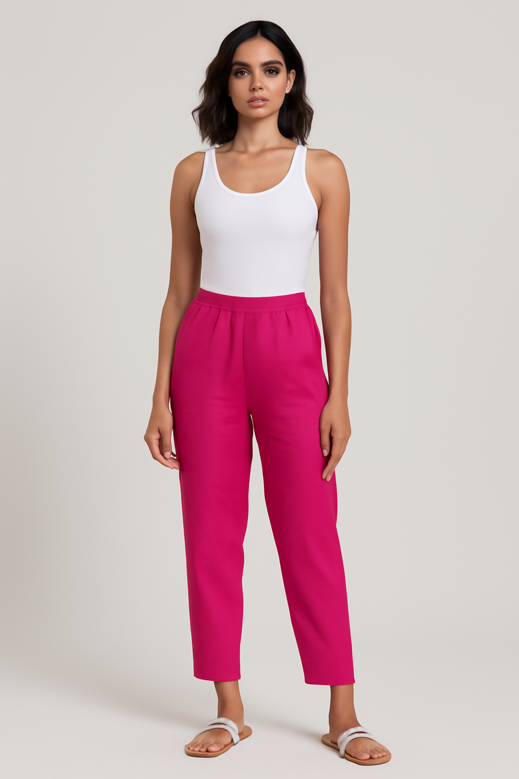 Midwaist Pant - Rani Pink