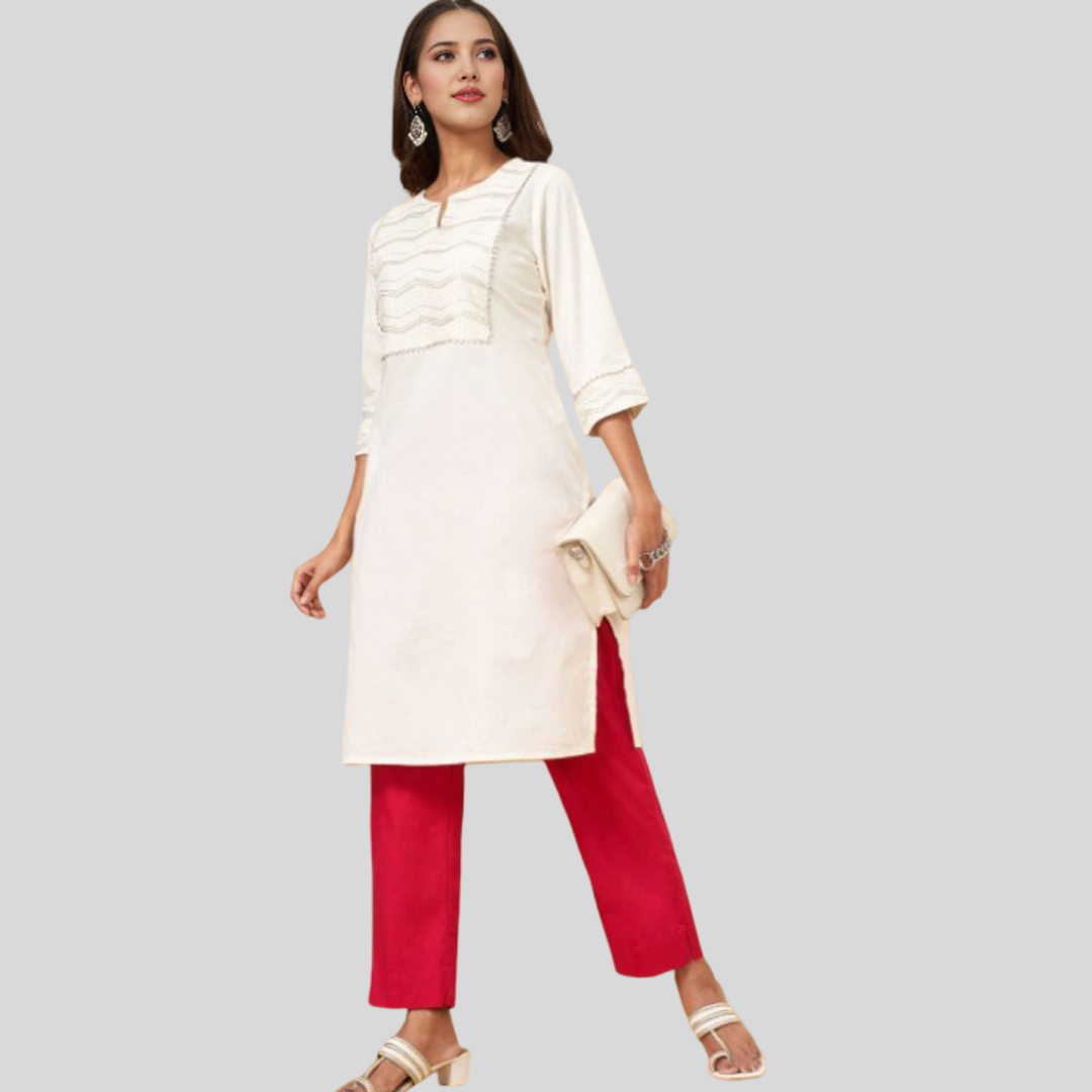 Red Kurti Pant