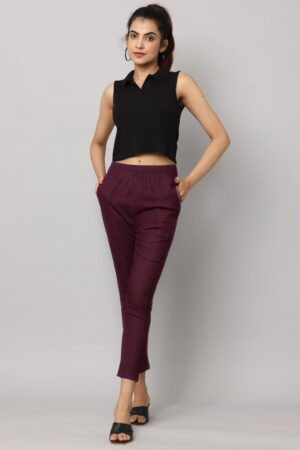 Maroon Lycra Pant