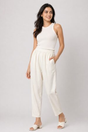 Half White Kurti Pant