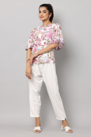 Half White Kurti Pant