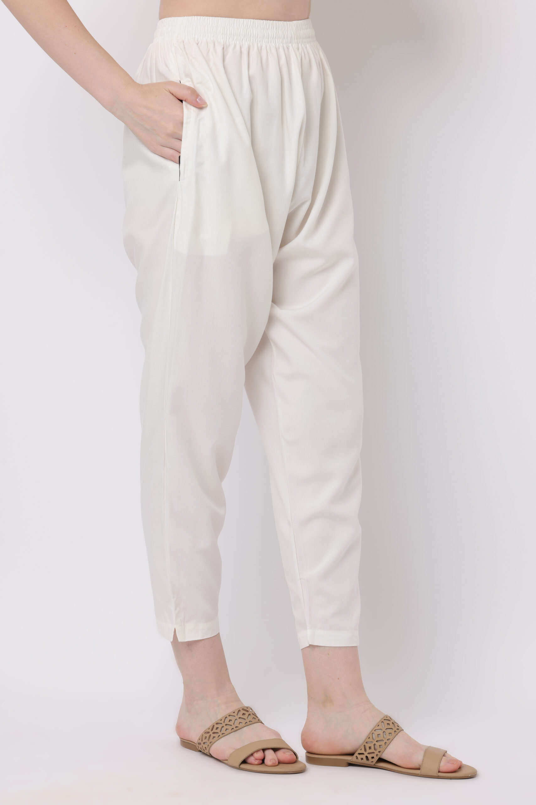 White Kurti Pant - Image 4