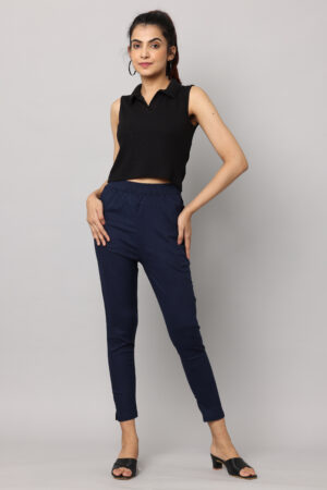 Navy Lycra Pant