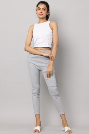 Steel Grey Lycra Pant