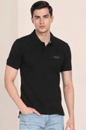 Mens Polo T-shirts-Black