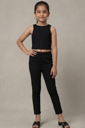 Kids Slim Pant-Black