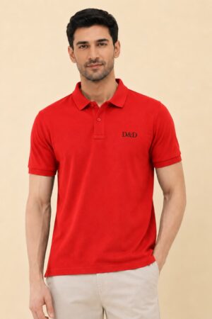 Mens Polo T-shirts-Orange
