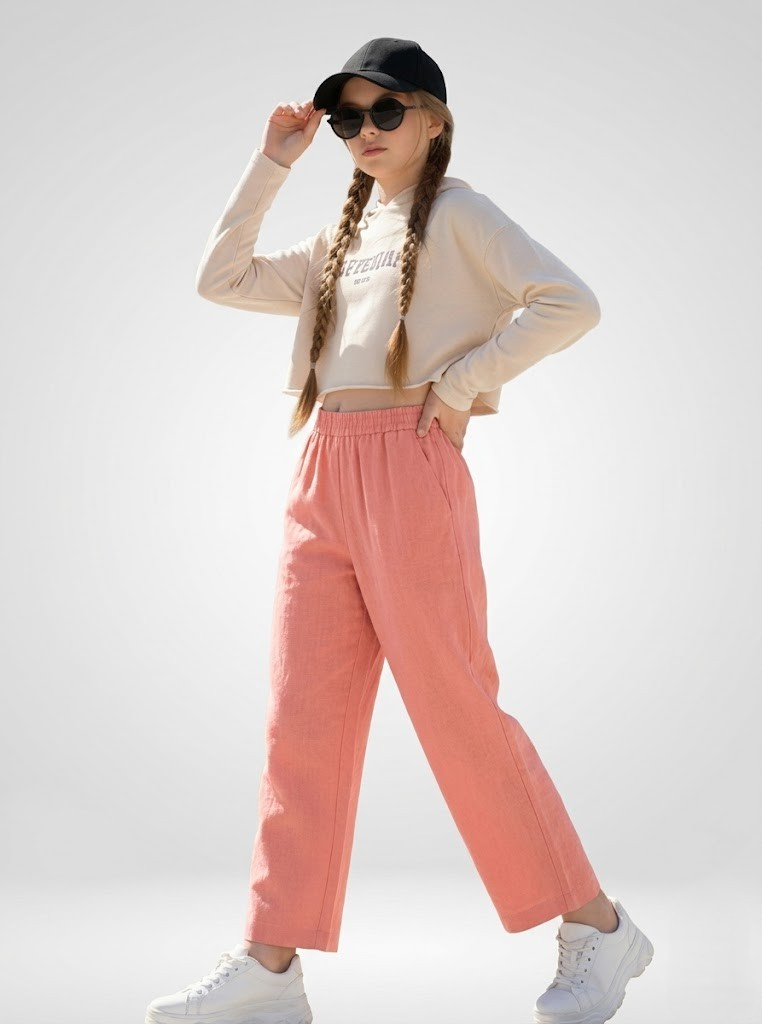 Kids Straight Pant-Corel