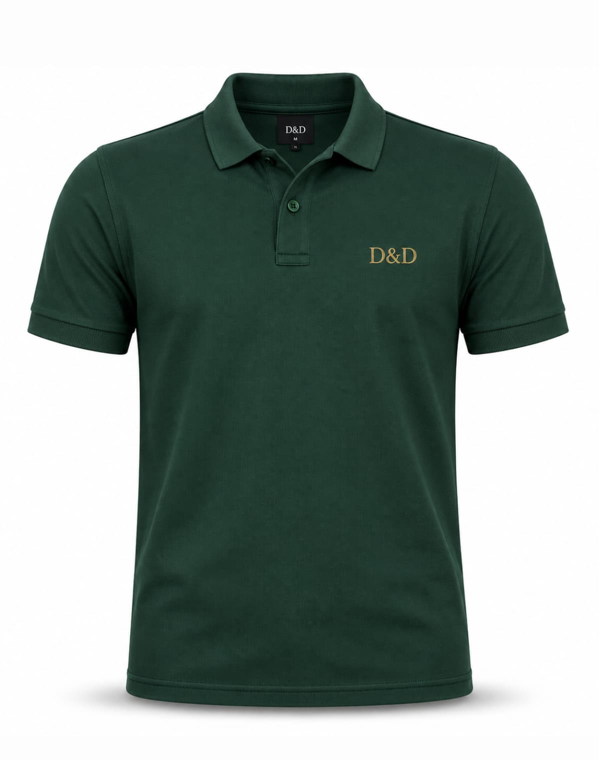 Mens Polo T-shirts-Dark Green - Image 2