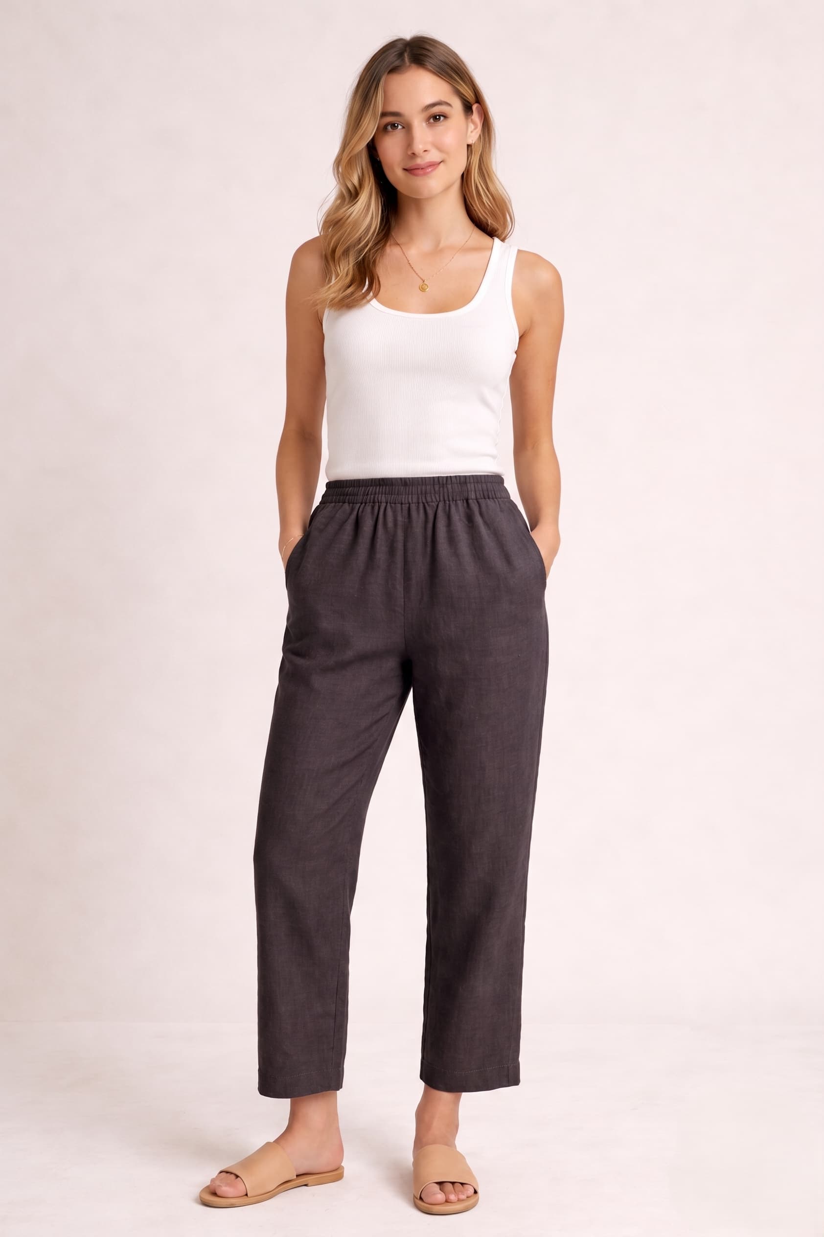 Midwaist Pant - Dark grey