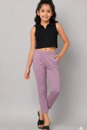 Kids Slim Pant-Lavender