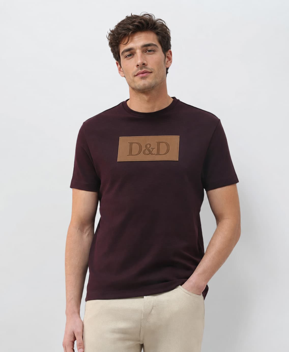 Mens T-shirts-Maroon