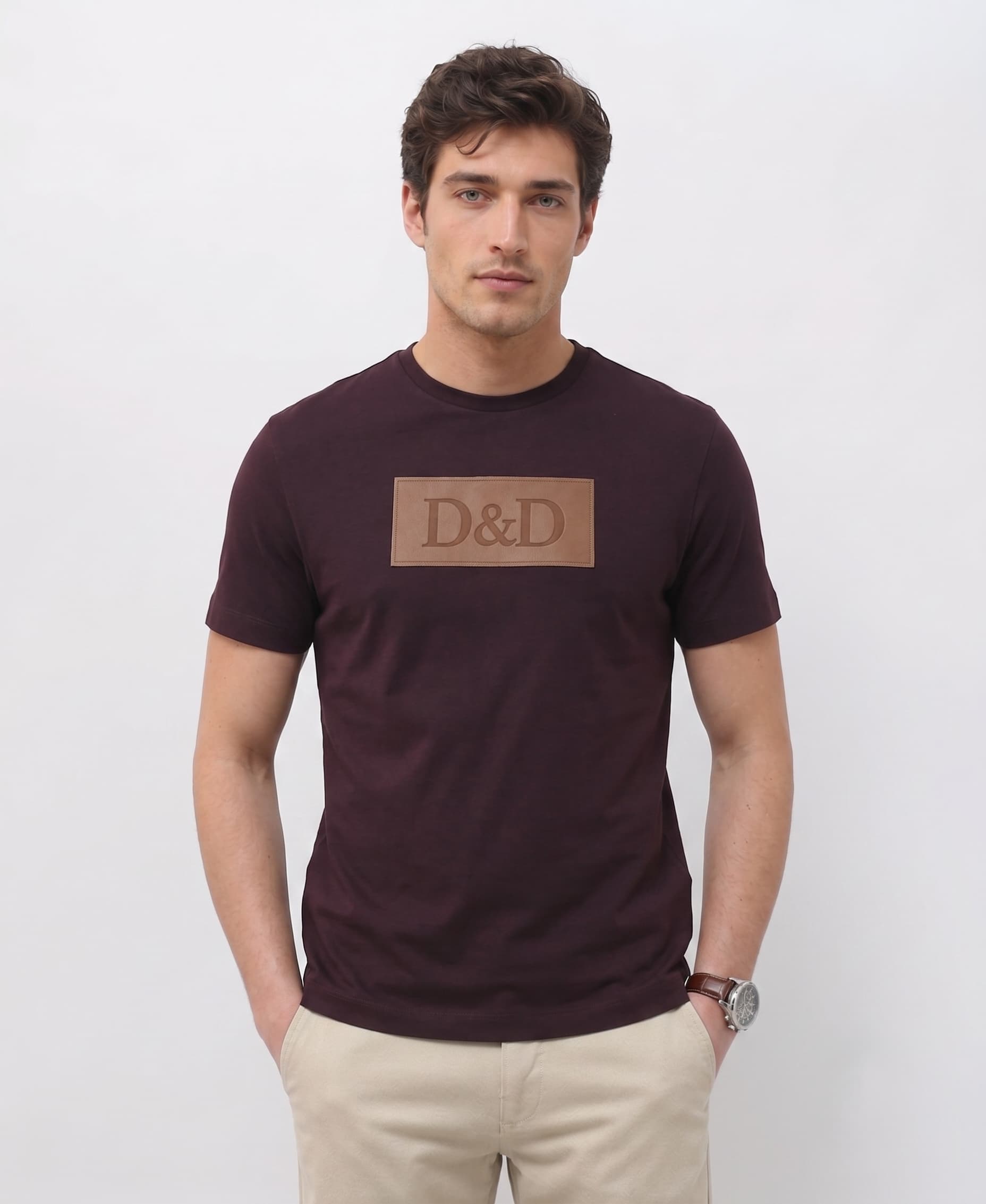 Mens T-shirts-Maroon - Image 3