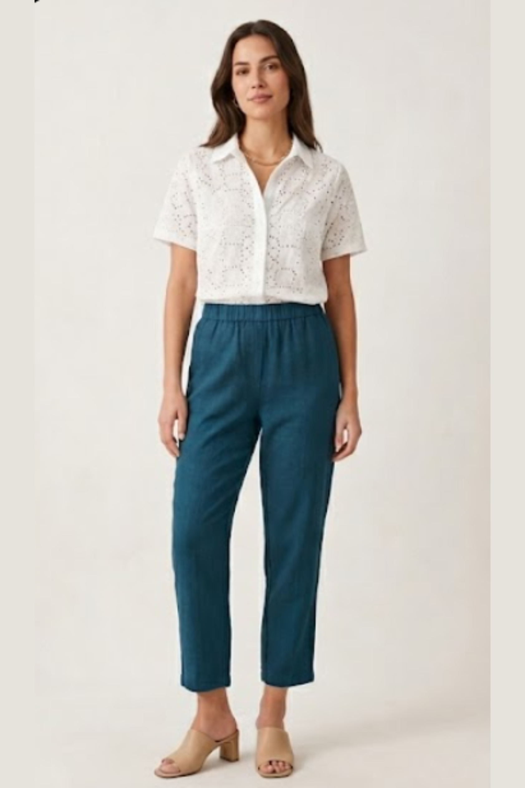 Midwaist Pant - Teal Dark Blue
