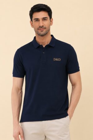 Mens Polo T-shirts-Navy