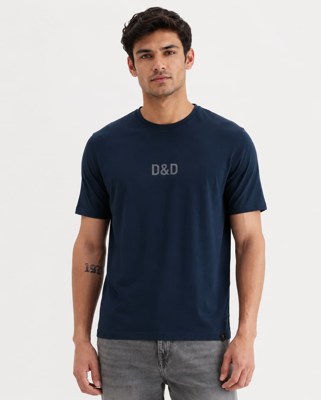Mens T-shirts-Navy