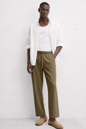 Mens Relaxed Palazzo-Olive