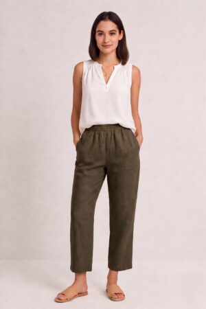 Midwaist Pant - Olive green