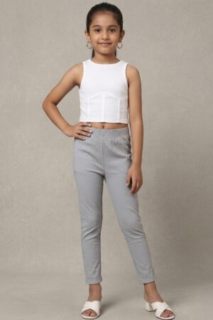 Kids Slim Pant-Steel Grey