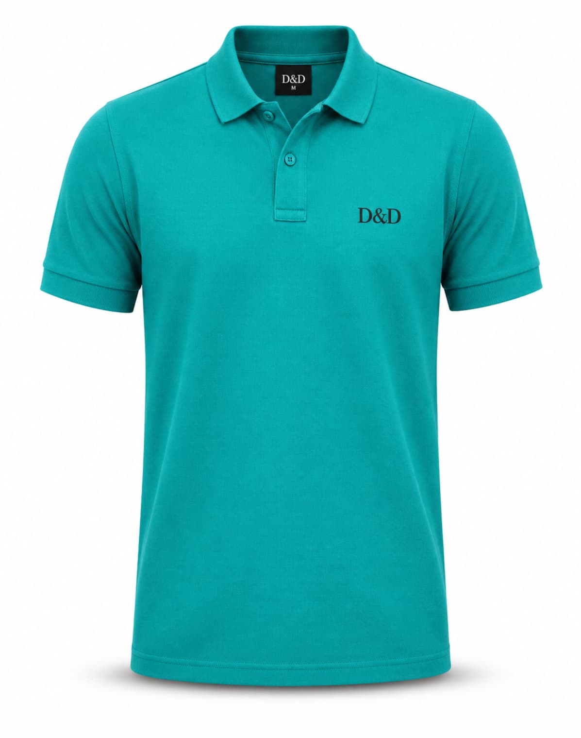 Mens Polo T-shirts-Teal Green - Image 2
