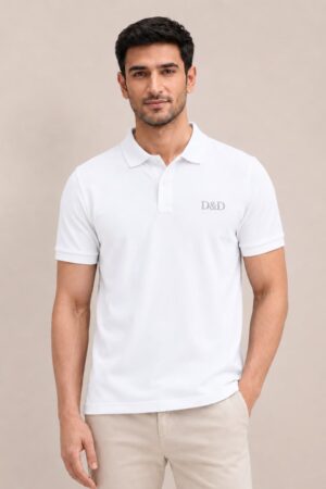 Mens Polo T-shirts-White