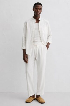 Mens Relaxed Palazzo-White