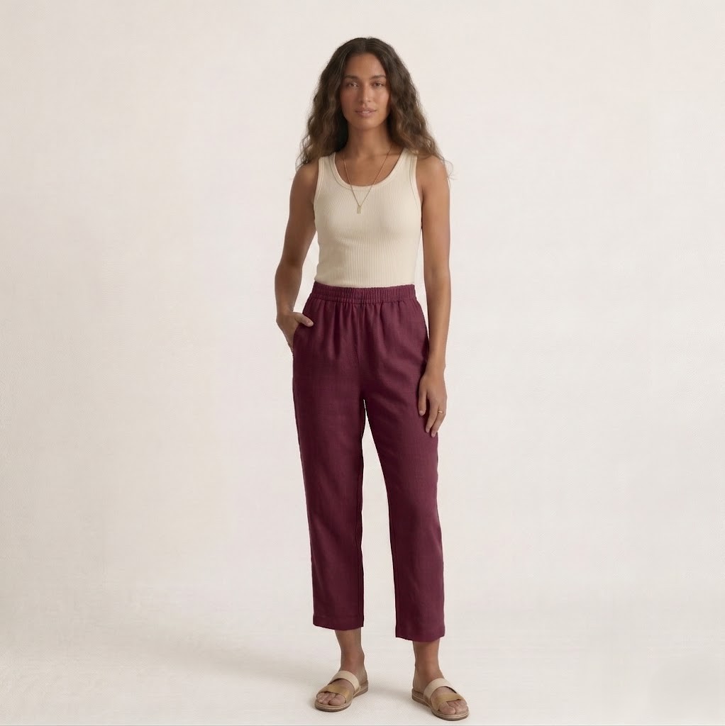 Midwaist Pant - Wine - Image 2