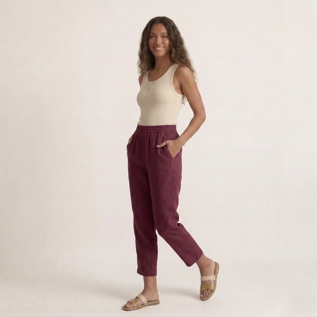 Midwaist Pant - Wine - Image 3