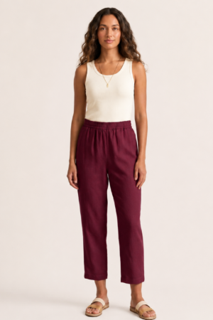 Midwaist Pant - Wine