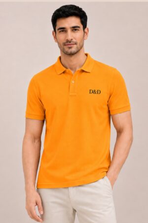 Mens Polo T-shirts-Yellow