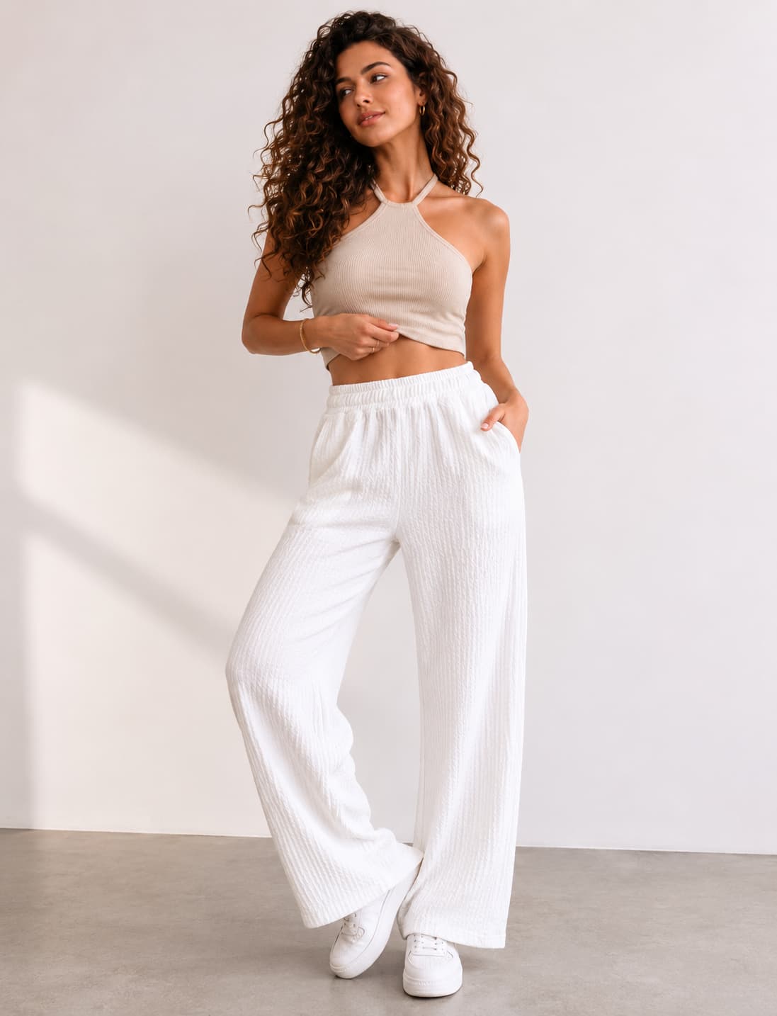 Jelly Palazzo(Bubble)-White