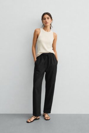 Semi Denim Casual Pant-Black