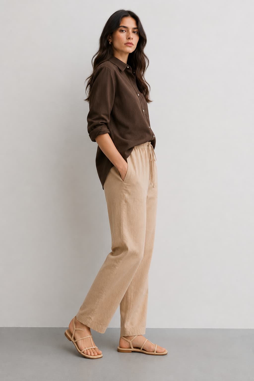 Semi Denim Casual Pant-Fawn - Image 2