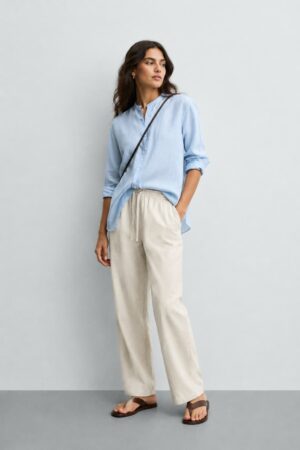 Semi Denim Casual Pant-Skin