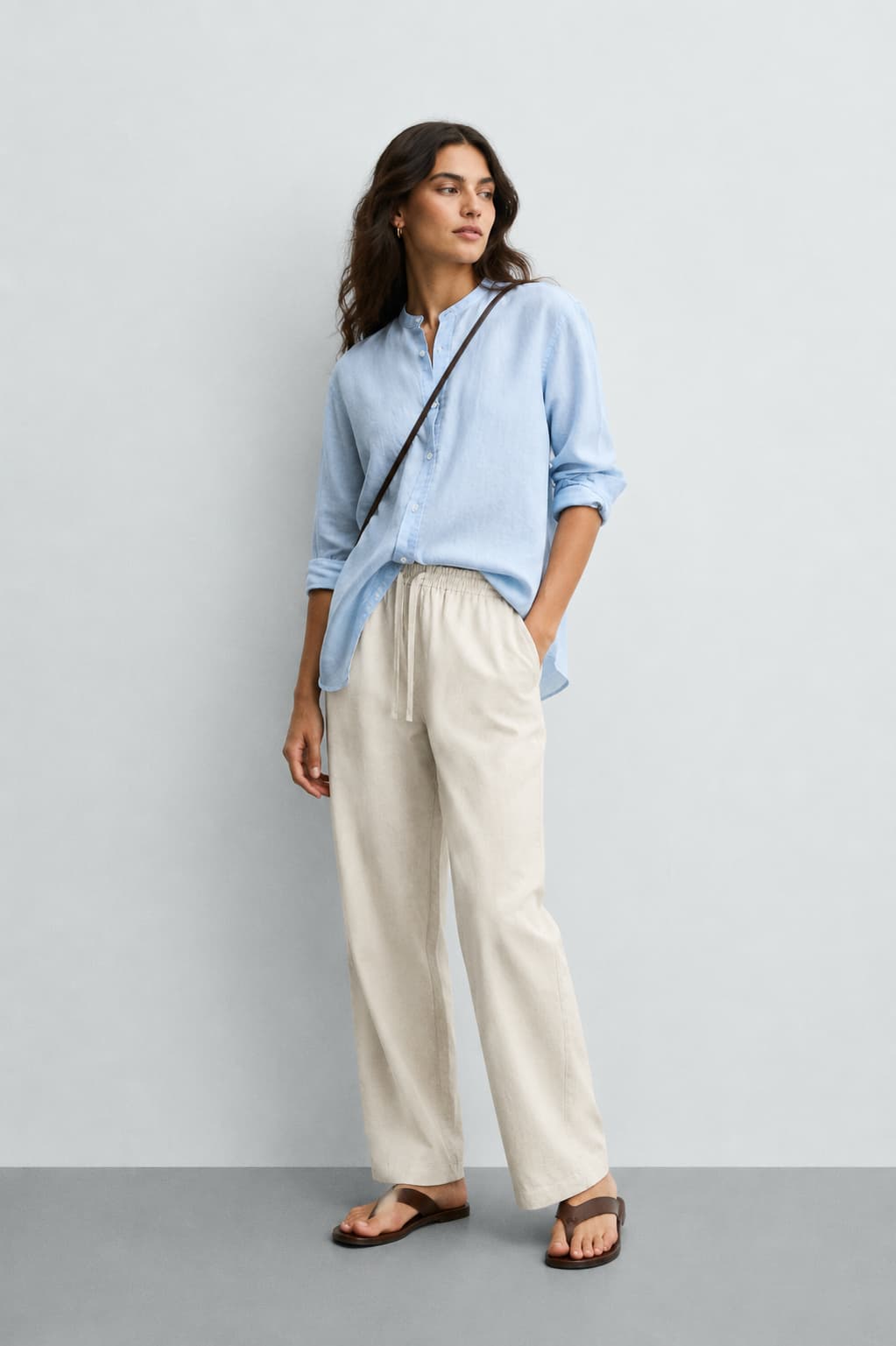 Semi Denim Casual Pant-Skin